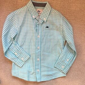 Southbound Aqua Checkered Button-Down Shirt Boys 4T